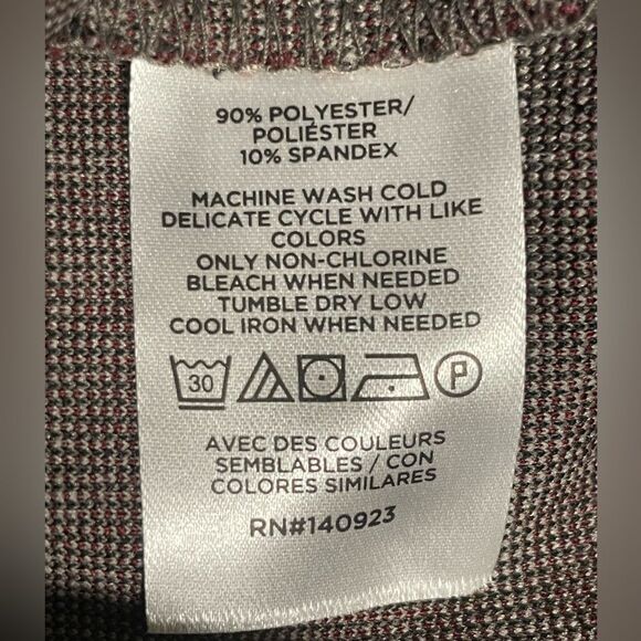 Loft Slim Fit 2 Pocket Ponte Knit Leggings Black Red Gray Plaid Size Small NWOT - Picture 6 of 6